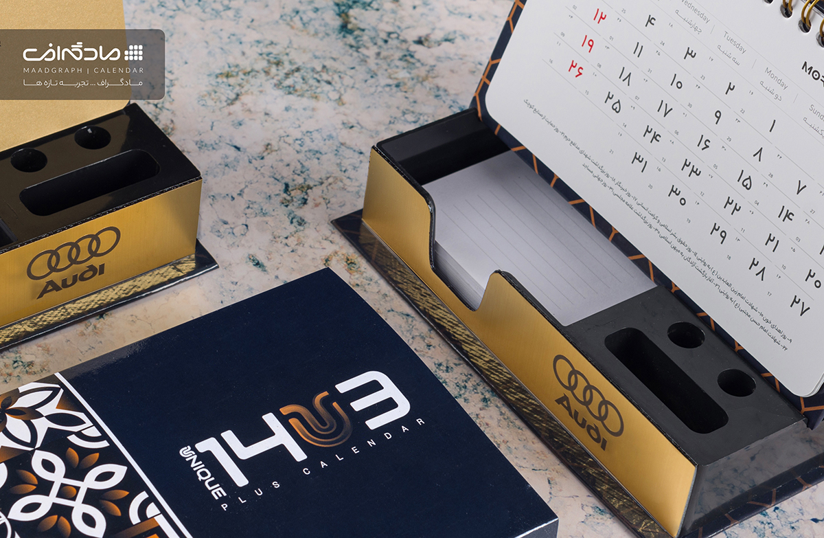 تقویم رومیزی 1403 یادداشت دار اداری یونیک پلاس 